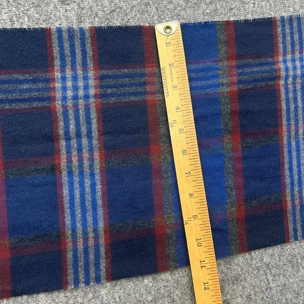 100% Cashmere Scarf Tartan Hand Tailored Neck Scarf Fringe Rectangle Plaid